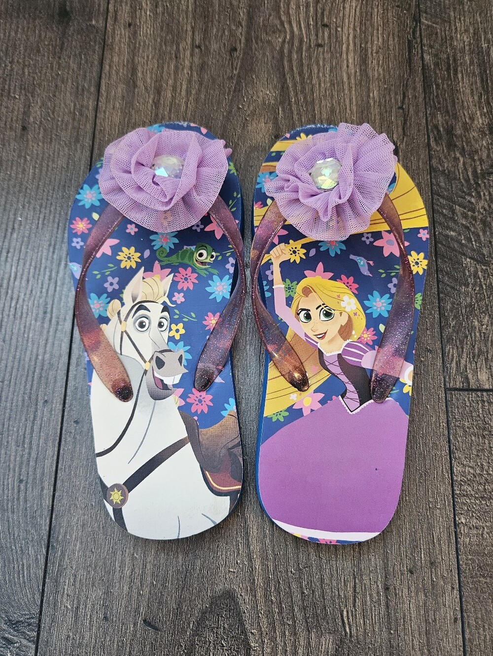 Disney Store Rapunzel Girls Flip Flops